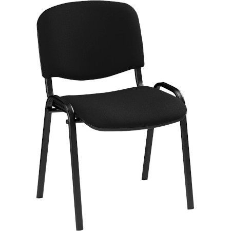 Chaise Conference non feu noir piétement noir Chaise Conference non feu noir piétement noir